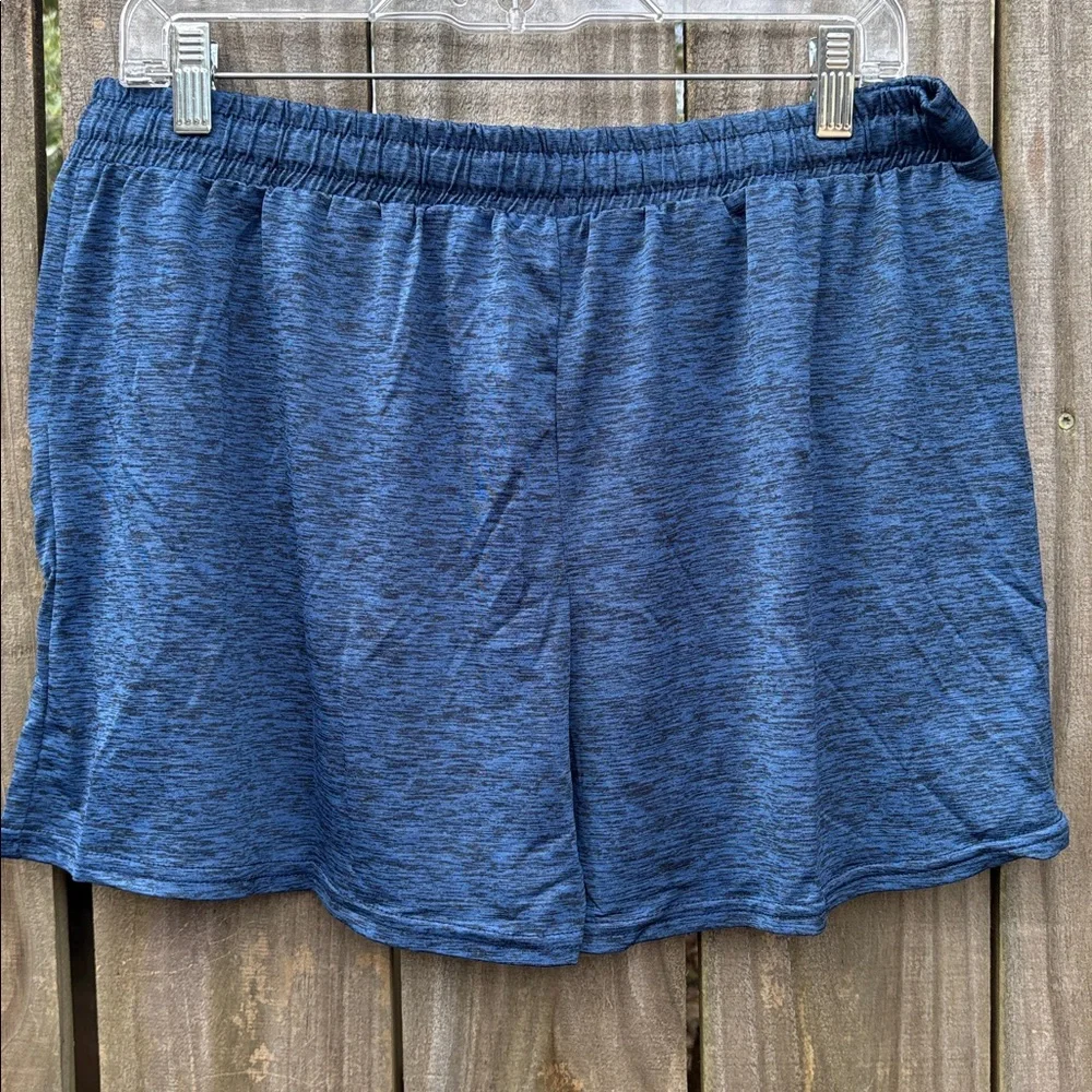Essentials Heather Blue Active Shorts - Picture 3 of 3